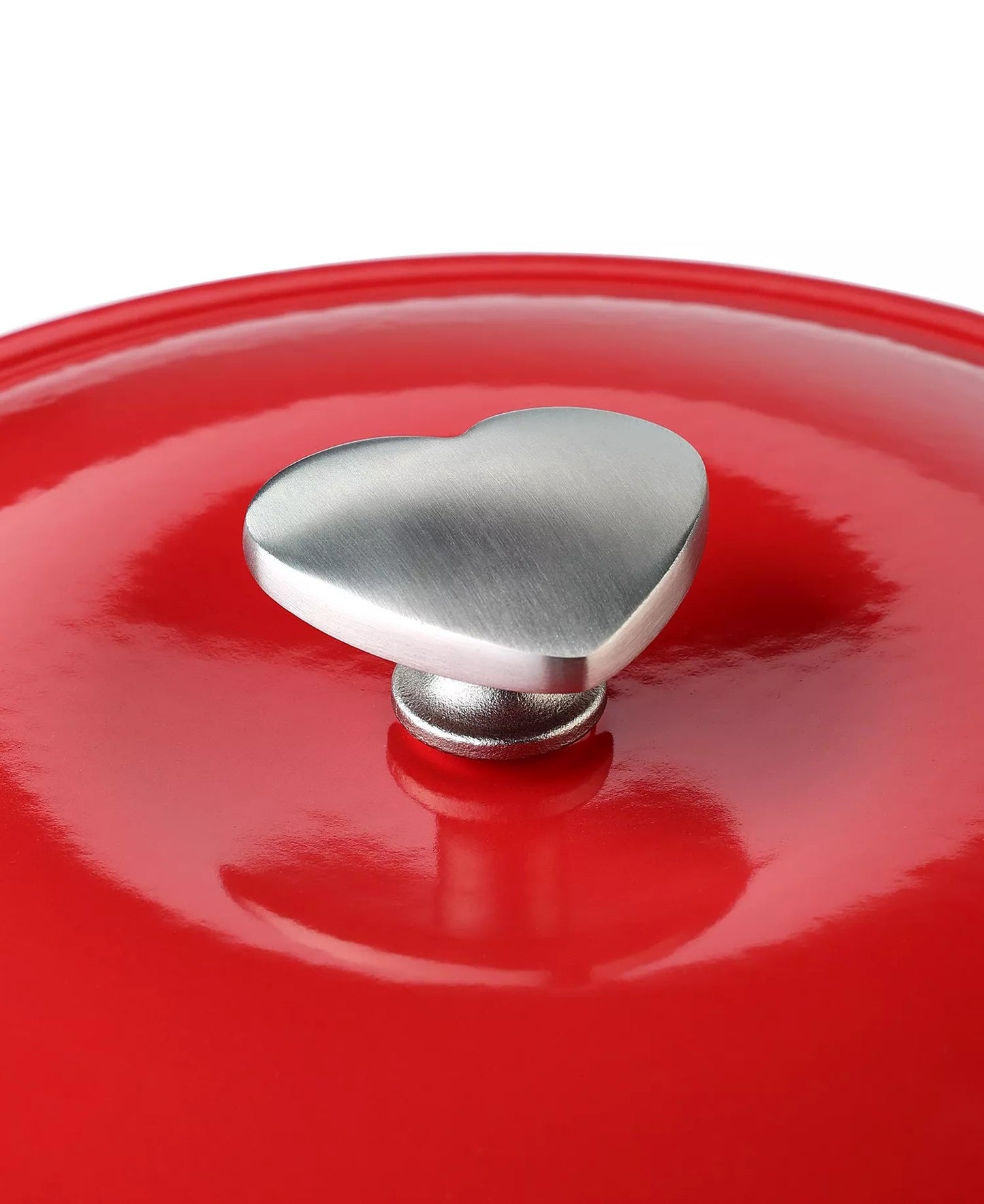 The Cellar Enamel Cast Iron Cookware Heart Silver - Tone Knob - Kidsy