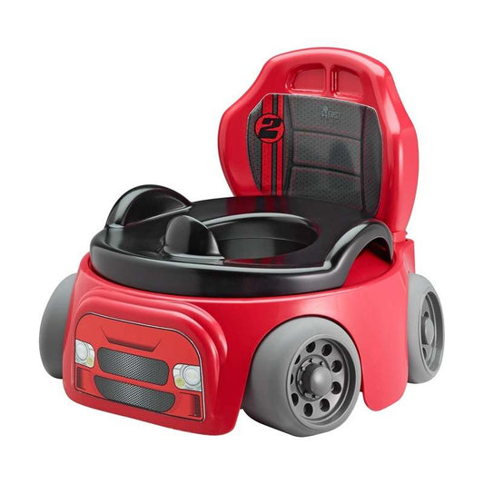 The First Years Training Wheels Racer Potty 12" x 11.5" (Red, Pack of 1) - Kidsy