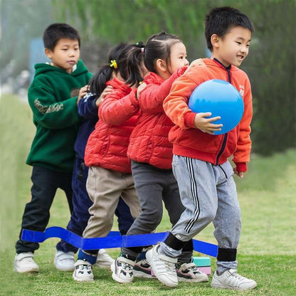Three Legged Race Bands, 2 Sets, Team Building, 3 Legged Race Bands, Outdoor Party Group Game (Red Blue) - Kidsy