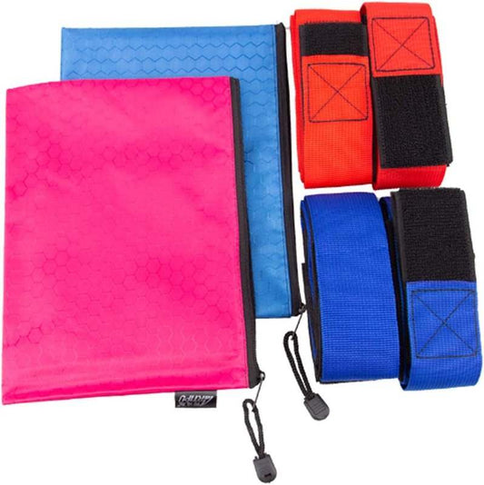 Three Legged Race Bands, 2 Sets, Team Building, 3 Legged Race Bands, Outdoor Party Group Game (Red Blue) - Kidsy