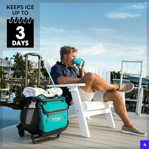 Titan by Arctic Zone Deep Freeze Wheeled Cooler (Process Blue) - Kidsy