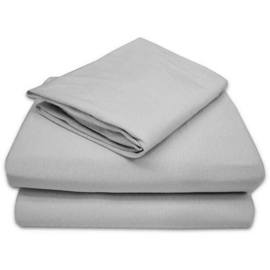 TL Care 100% Natural Jersey Cotton 3 Piece Toddler Sheet Set (Gray) - Kidsy