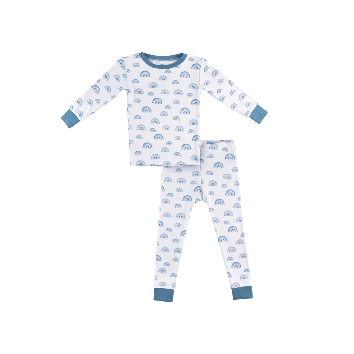 Toddler/Kids Bamboo Pajamas - Blue Rainbow - Kidsy