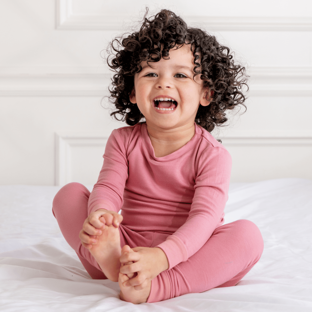 Toddler/Kids Bamboo Pajamas - Dusty Rose - Kidsy