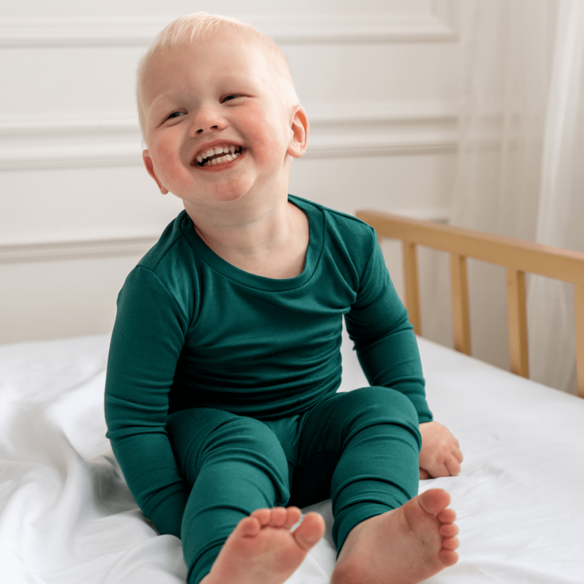 Toddler/Kids Bamboo Pajamas - Forest Green - Kidsy