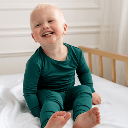 Toddler/Kids Bamboo Pajamas - Forest Green - Kidsy