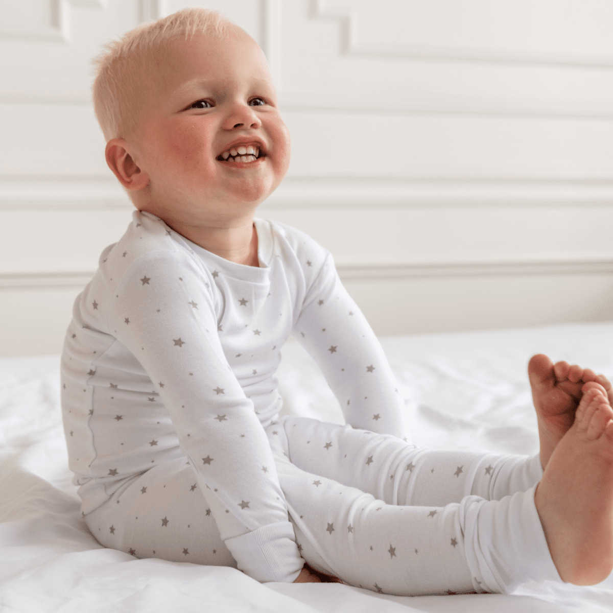 Toddler/Kids Bamboo Pajamas - Grey Star - Kidsy