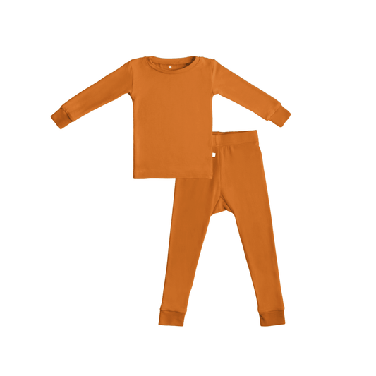 Toddler/Kids Bamboo Pajamas - Rust - Kidsy