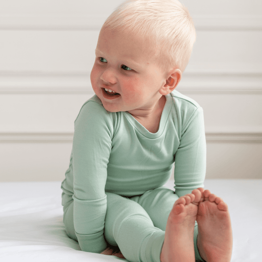 Toddler/Kids Bamboo Pajamas - Sage Green - Kidsy