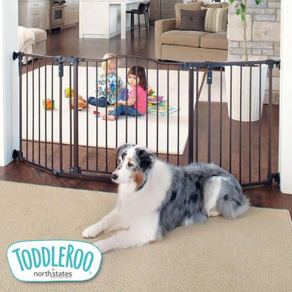 Toddleroo by North States Deluxe Baby Gate 72" Wide (Matte Bronze) - Kidsy