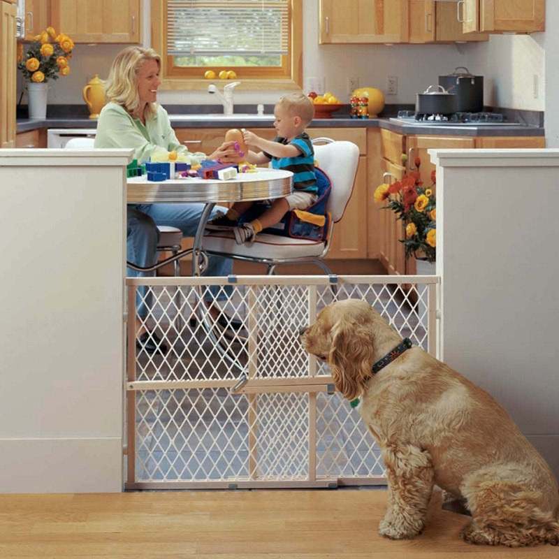 FINAL SALE Toddleroo by North States Diamond Mesh Baby Gate 26.5" to 42" Wide (Wood)