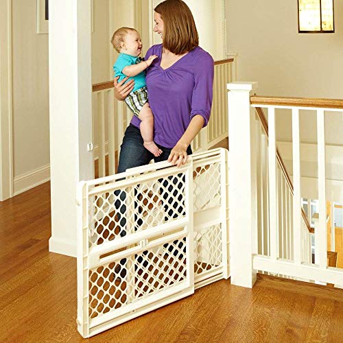 Toddleroo by North States Supergate Ergo Child Gate, 26" Tall (Ivory) - Kidsy