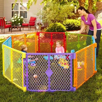Toddleroo by North States Superyard Colorplay Play Yard | 8 Panel - Kidsy