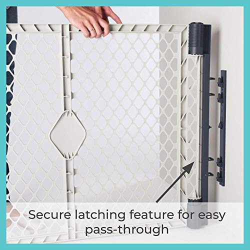 Toddleroo by North States Superyard Extra Wide Baby Gate 38.5–201" (Light Gray) - Kidsy