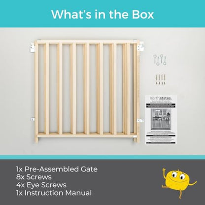 Toddleroo Extra - Wide Wooden Gate 60" - 103"x27" - Kidsy