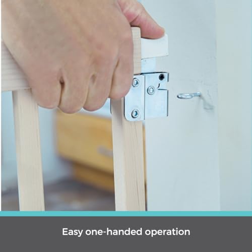 Toddleroo Extra - Wide Wooden Gate 60" - 103"x27" - Kidsy