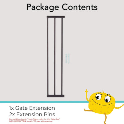 Toddleroo Light the Way Gate Extension 6-Inch (Matte Bronze) - Kidsy