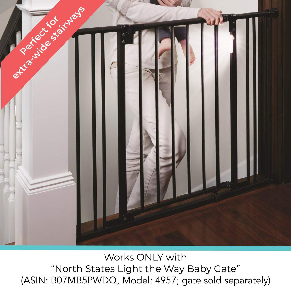 Toddleroo Light the Way Gate Extension 6-Inch (Matte Bronze) - Kidsy