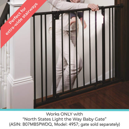 Toddleroo Light the Way Gate Extension 6-Inch (Matte Bronze) - Kidsy