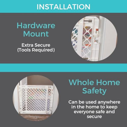 Toddleroo Stairway Secure Baby Gate 27" - 41" (Ivory) - Kidsy