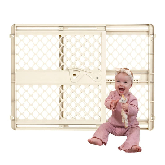 Toddleroo Supergate Ergo Baby Gate 26–42 Inch Wide 26 Inch Tall (Ivory) - Kidsy