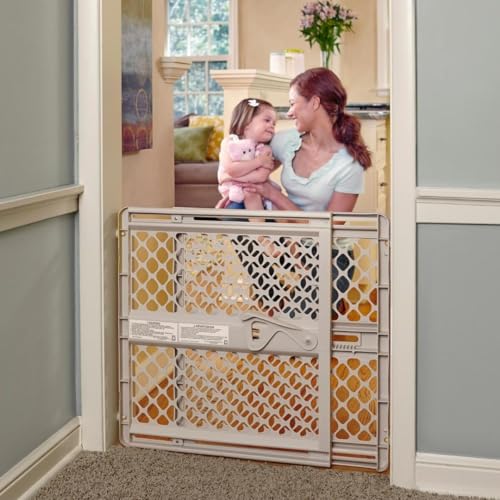 Toddleroo Supergate Ergo Plastic Child Gate 26–42" (Sand) - Kidsy