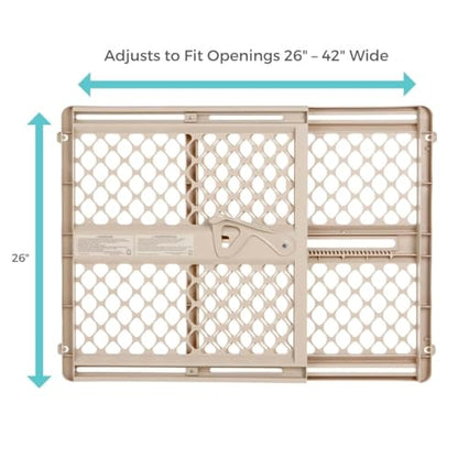Toddleroo Supergate Ergo Plastic Child Gate 26–42" (Sand) - Kidsy