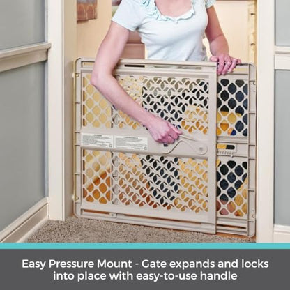 Toddleroo Supergate Ergo Plastic Child Gate 26–42" (Sand) - Kidsy