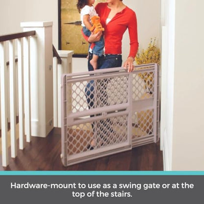 Toddleroo Supergate Ergo Plastic Child Gate 26–42" (Sand) - Kidsy