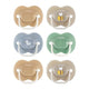 Tommee Tippee Anytime Matte 18–36M Pacifiers 6 - Pack (Blue/Green/Grey) - Kidsy