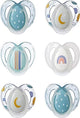 Tommee Tippee Nighttime Pacifiers (Blue Rainbow) - Kidsy