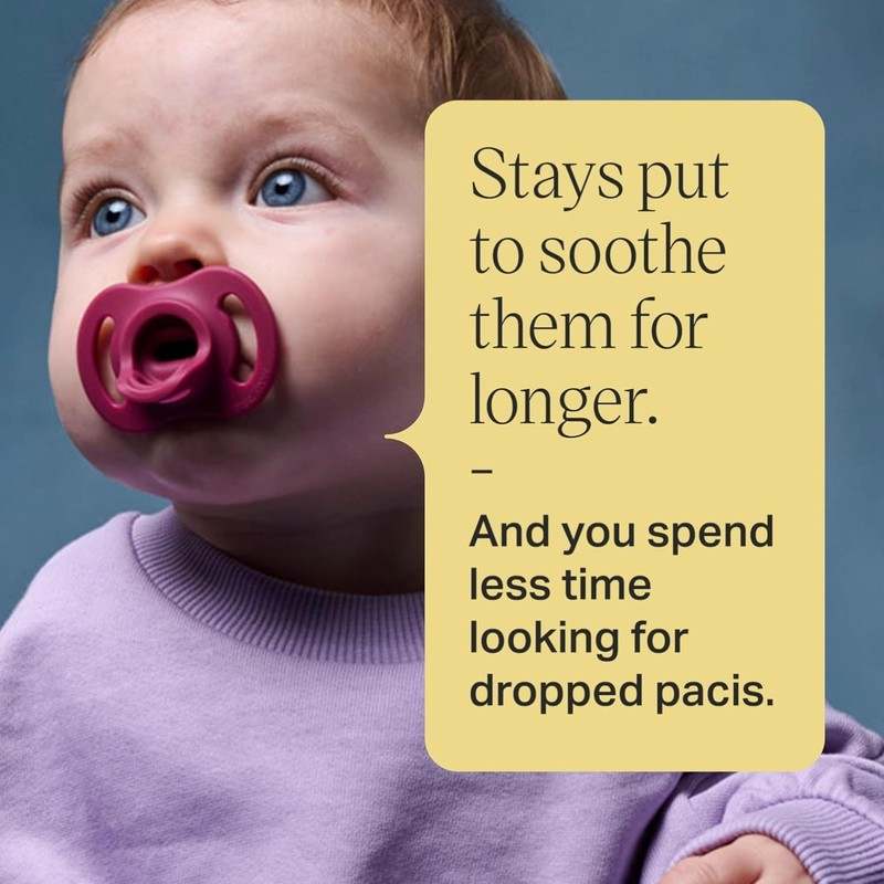 Tommee Tippee Ultra - Light StayPut Pacifier (0 - 6m, 4 Pack, Lavender/Pink/Champagne/Blush) - Kidsy