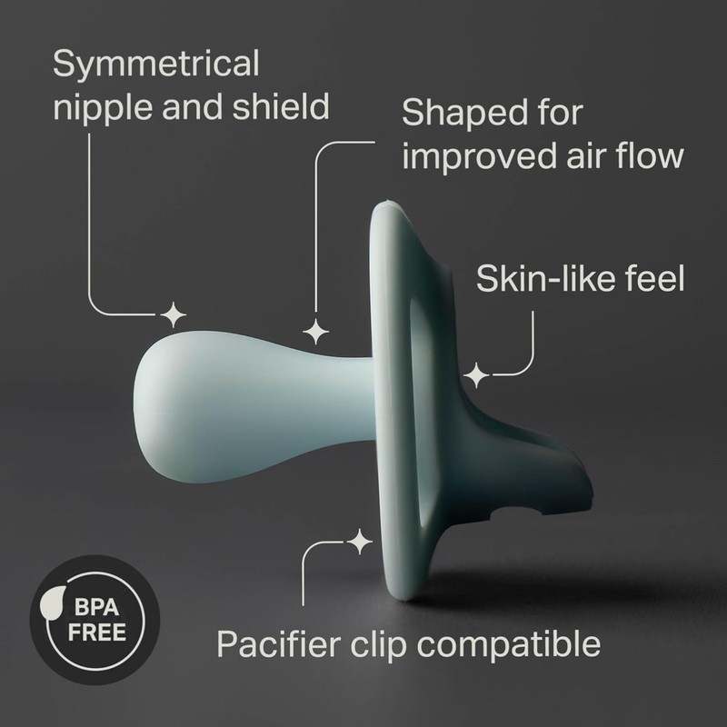 Tommee Tippee Ultra - Light StayPut Pacifier (0 - 6m, 4 Pack, Lavender/Pink/Champagne/Blush) - Kidsy