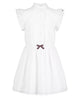 Tommy Hilfiger Big Girls Dobby Short Sleeve Dress (Large, 12/14) - Kidsy