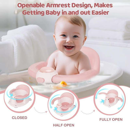 TOSGN Baby Bath Seat, 14" x 12" x 8" (Deep Pink) - Kidsy