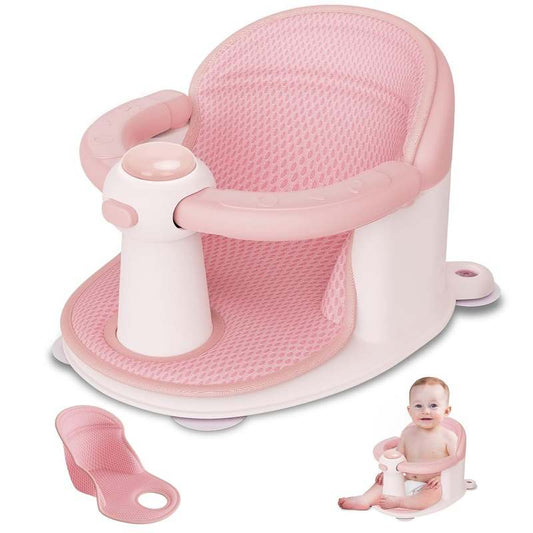 TOSGN Baby Bath Seat, 14" x 12" x 8" (Deep Pink) - Kidsy