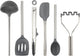 Tovolo Silicone Cooking Utensil Set of 6 (Charcoal Gray) - Kidsy