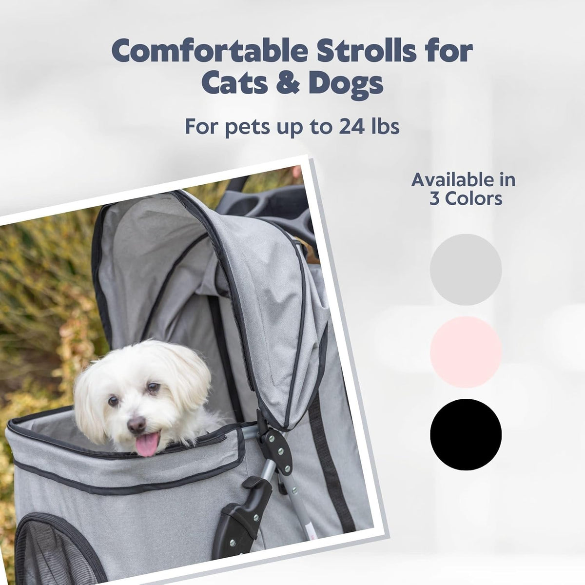 Trixie Pet Stroller for Small Dogs & Cats (Gray) - Kidsy