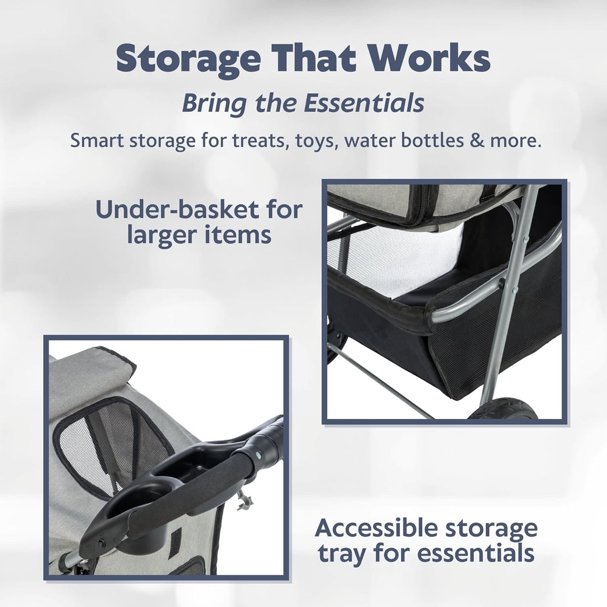 Trixie Pet Stroller for Small Dogs & Cats (Gray) - Kidsy