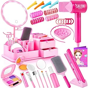 Tskucoo Beauty Salon Play Set with Vanity, Kids Hair Salon - Kidsy