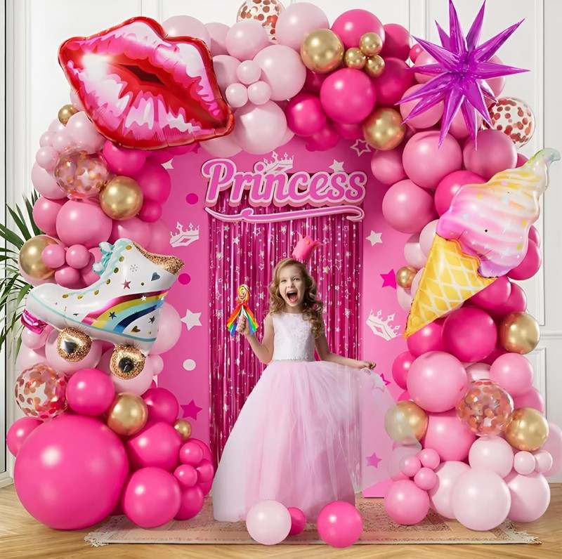 TypicalEve Birthday Decorations for Girls Princess Party (Pink) - Kidsy