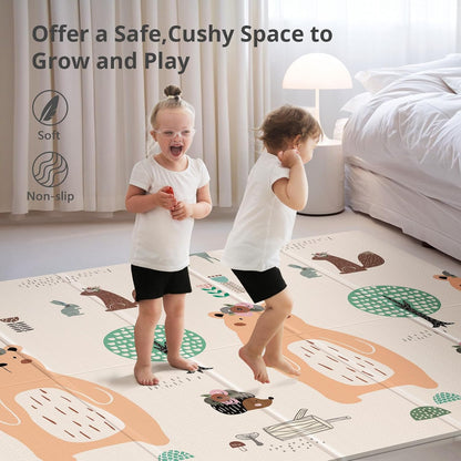 UANLAUO Foldable Baby Play Mat (Bear(71x59x0.4inch)) - Kidsy
