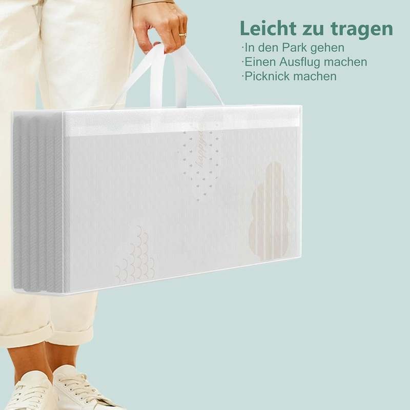 UANLAUO Foldable Baby Play Mat (Cloud | 71x59x0.4inch) - Kidsy