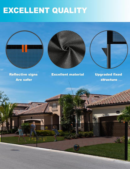 Upitry Driveway Net Fence Gate Mesh (20 Ft Wide 40 Inch Tall, Orange Black) - Kidsy