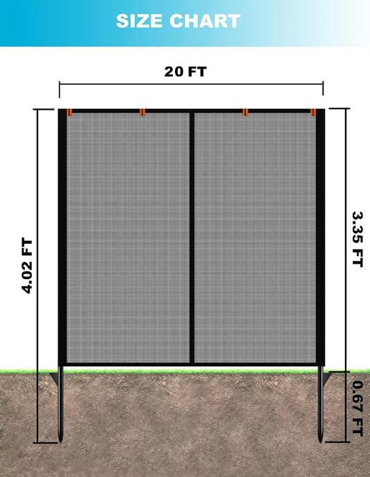 Upitry Driveway Net Fence Gate Mesh (20 Ft Wide 40 Inch Tall, Orange Black) - Kidsy