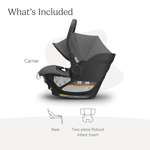 UPPAbaby Aria Lightweight Infant Car Seat (Greyson Charcoal Mélange) - Kidsy
