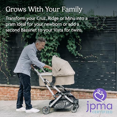 UPPAbaby Bassinet Declan (Oat Mélange/Silver Frame) - Kidsy