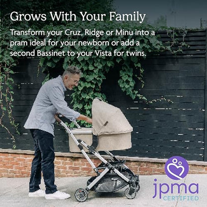 UPPAbaby Bassinet Declan (Oat Mélange/Silver Frame) - Kidsy