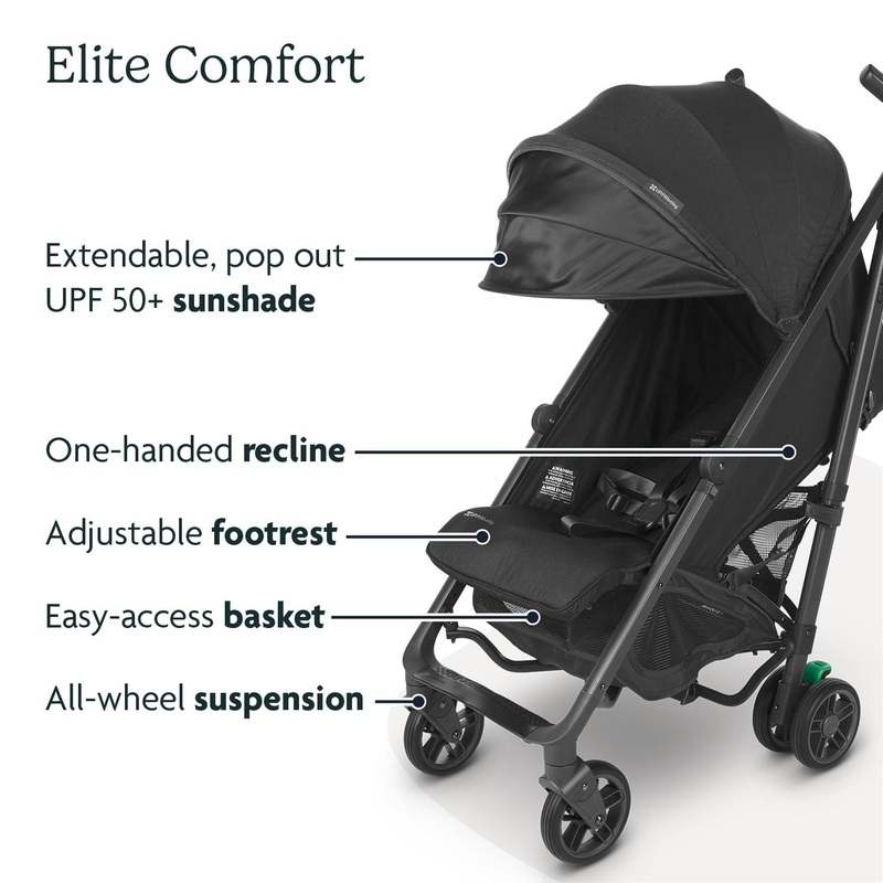 UPPAbaby G - Luxe Umbrella Stroller (Jake Charcoal/Carbon) - Kidsy