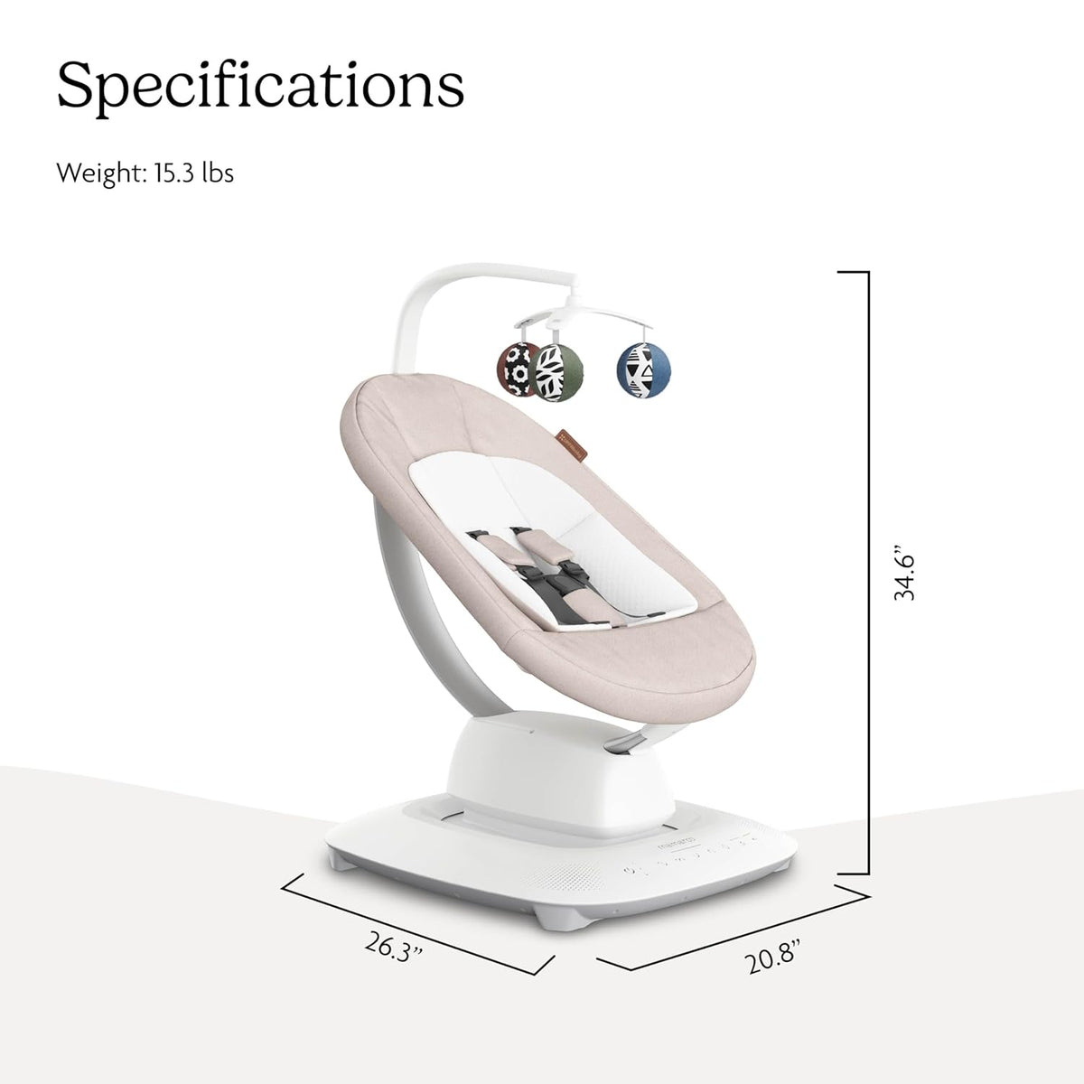 UPPAbaby Mamaroo Smart Swing - Charlie (Sand Mélange) - Kidsy